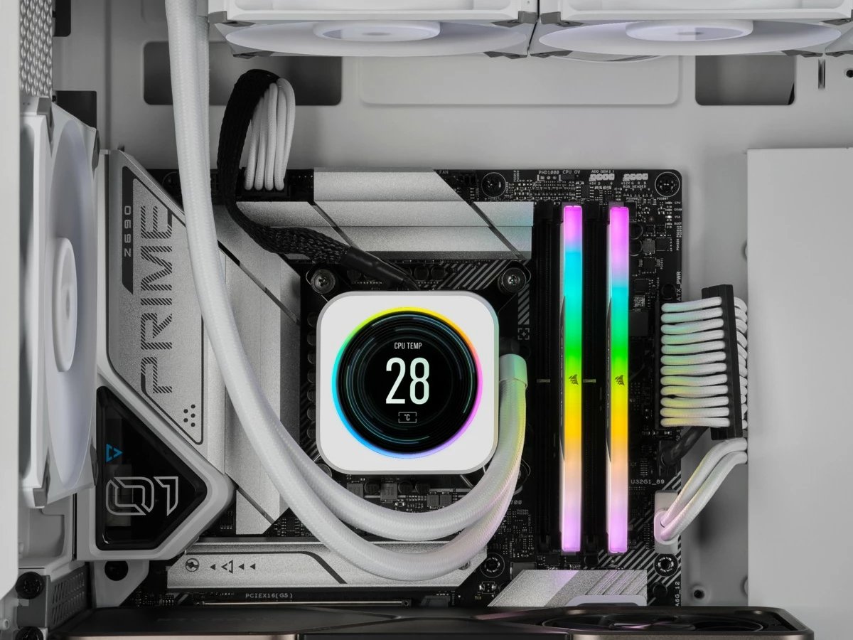 RAM Memorje Corsair Vengeance RGB 32GB (2x16GB) DDR5 6000MHz, e bardhë