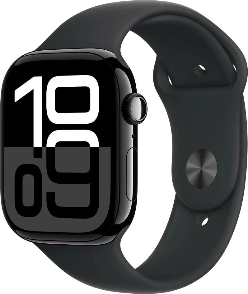 Smartwatch Apple Watch Series 10, 46 mm, alumini oniks, rrip sportiv S/M, i zi