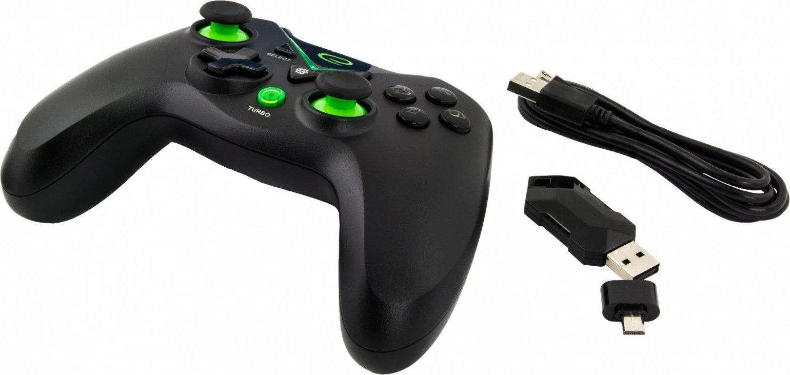 Gamepad wireless Esperanza EGG112K për PC/PS3/Xbox One, i zi
