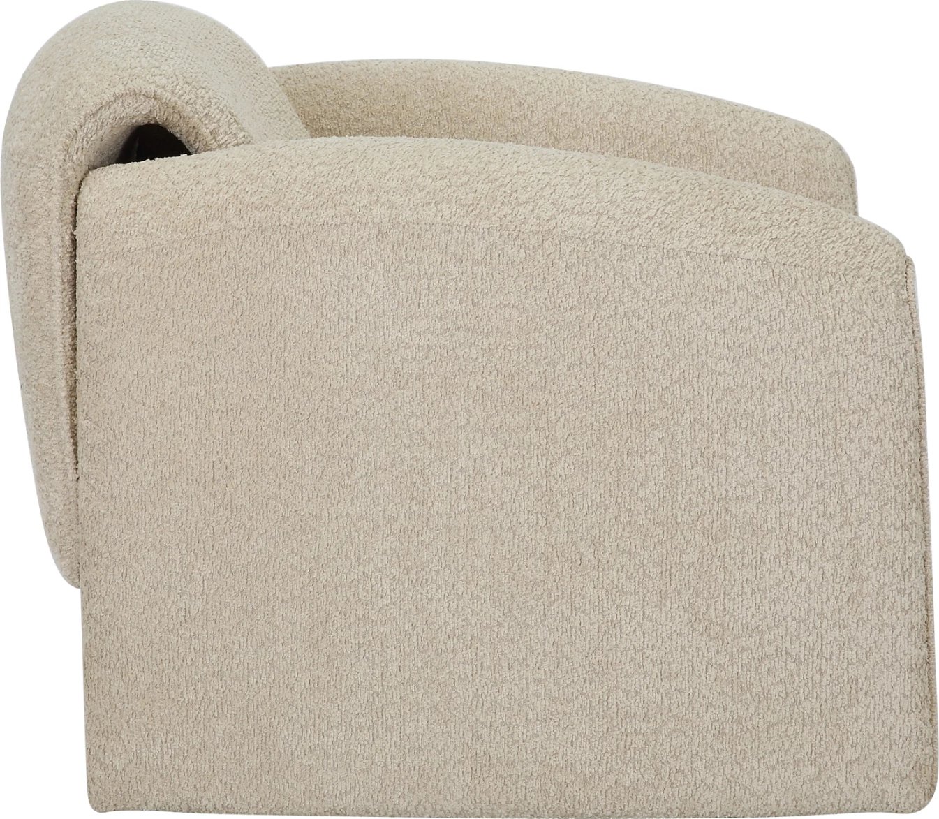 Fotel TREK, pëlhurë boucle, kornizë metali, 100x83x66H cm