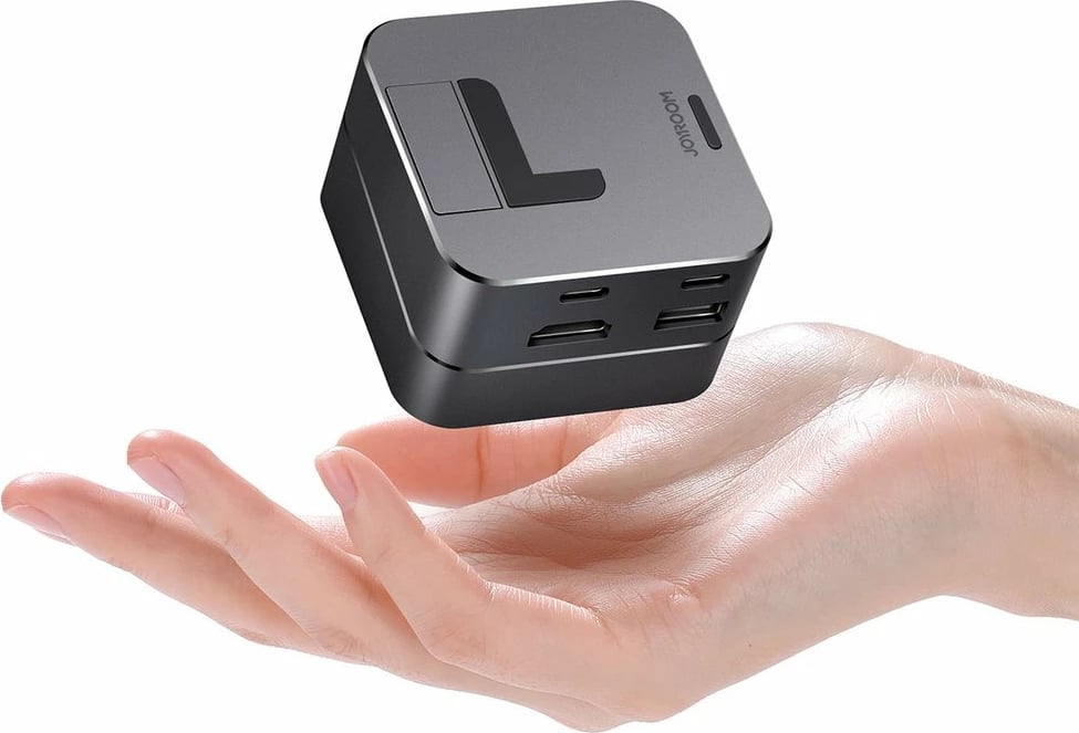 HUB multifunksional Joyroom S-H121, për MacBook Pro, 8 porta, Thunderbolt 3, Gri