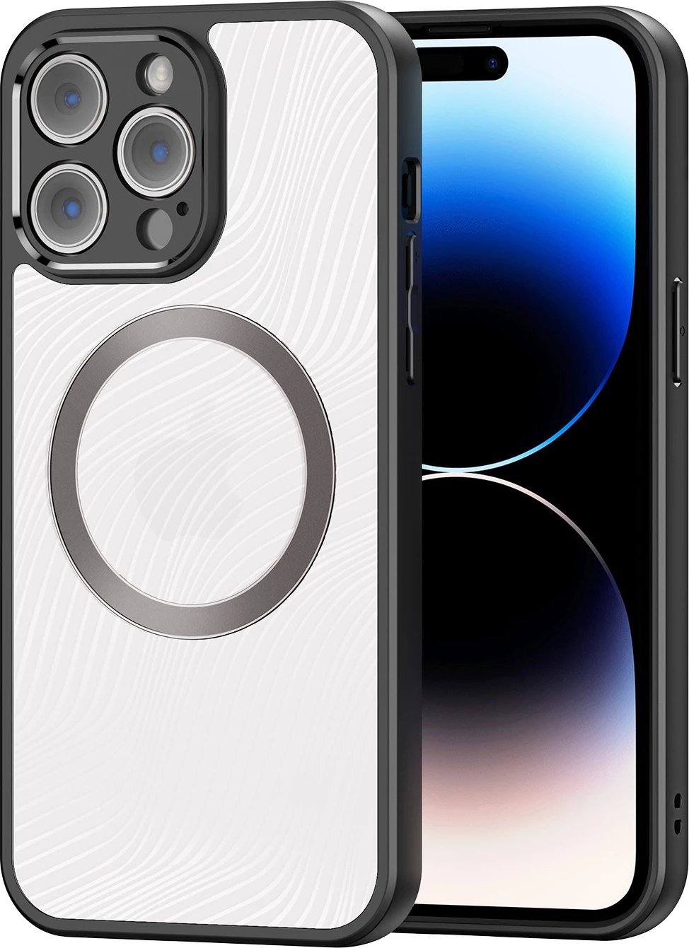 Mbështjellës i blinduar Dux Ducis Aimo Mag për iPhone 14 Pro, MagSafe, zi