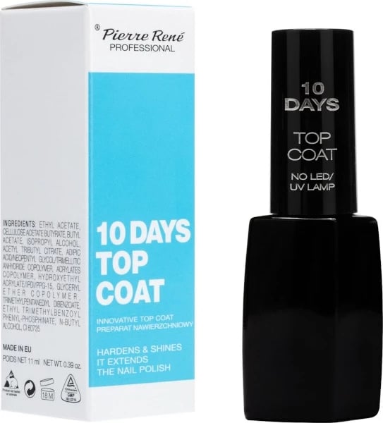 Top Coat për thonj Pierre Rene 10 Days Top Coat 11ml