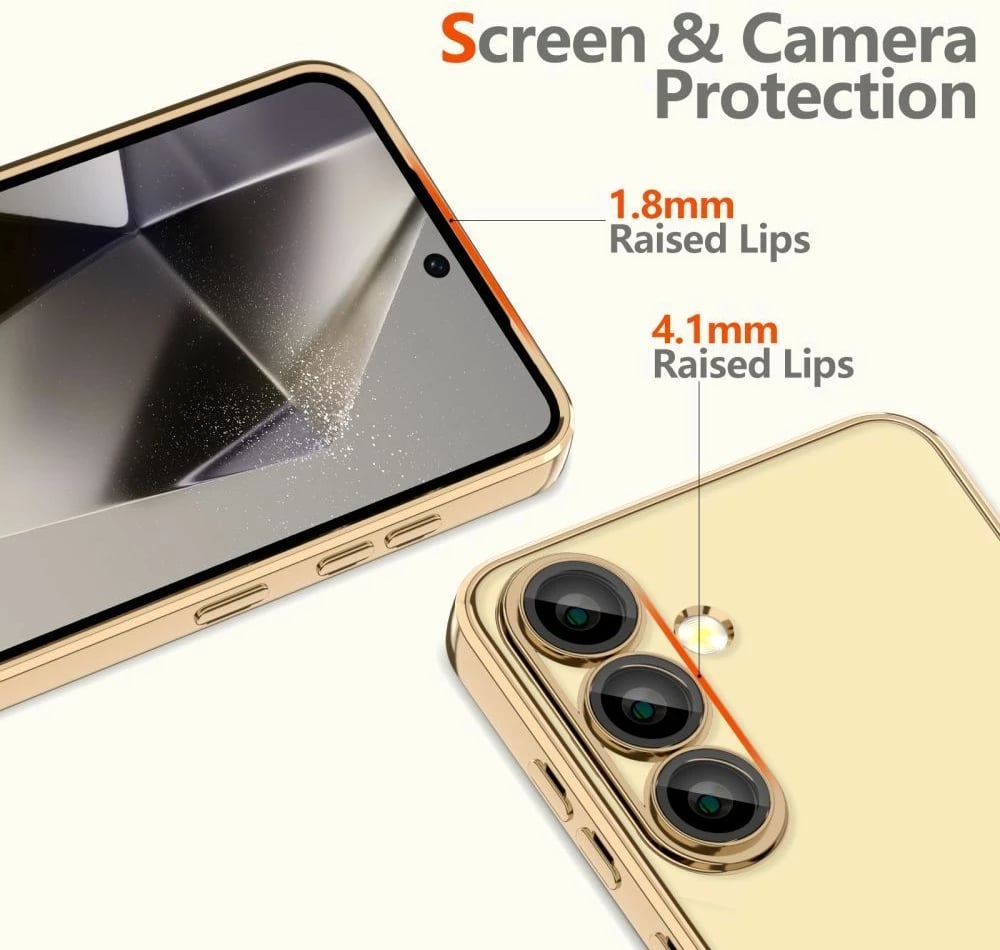 Mbështjellës Tech-Protect MagFlex për Samsung Galaxy S25 Edge, MagSafe, Transparent Gold