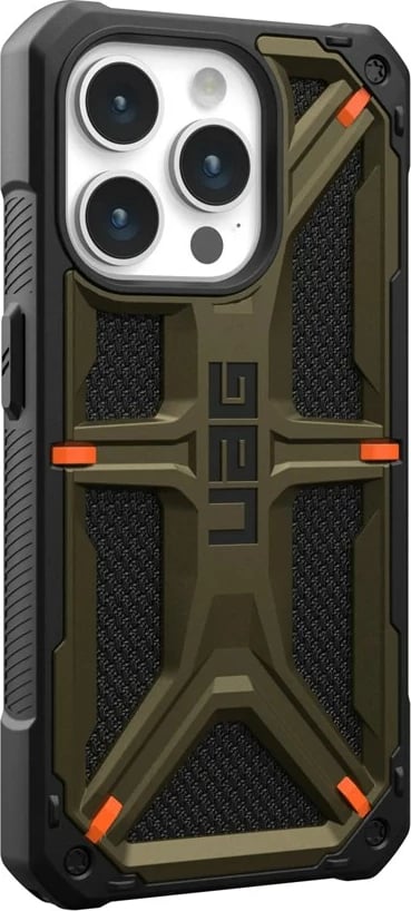 Mbështjellës Urban Armor Gear 11427811397B për celular, për Apple, 6.1", i zi/i gjelbër/i portokalltë