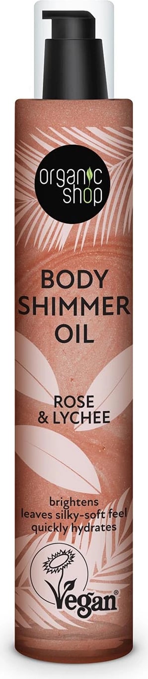 Vaj trupi me shkëlqim Natura Siberica Organic Shop Rose & Lychee 100ml