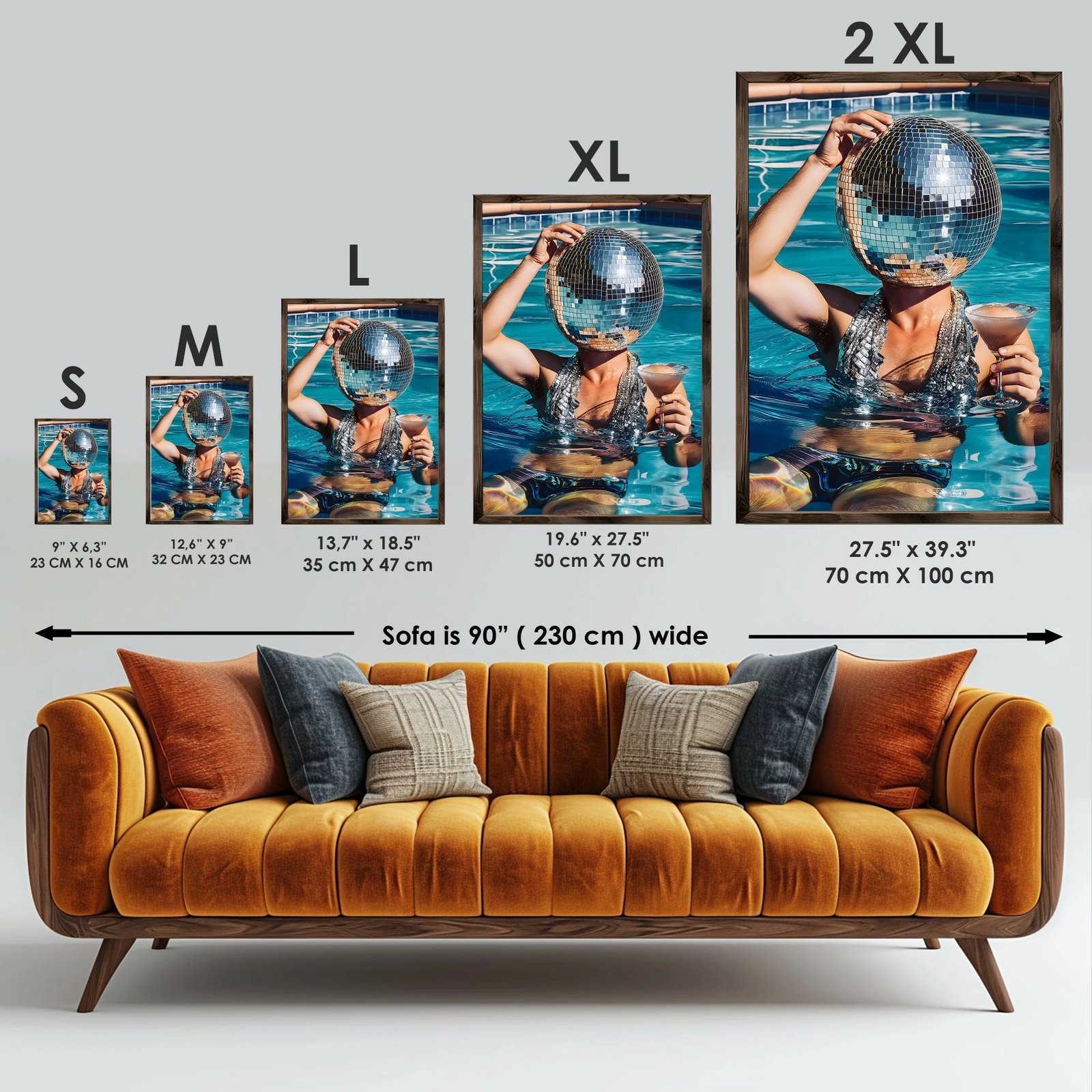 Pikturë dekorative me kornizë MDF, Wallity, GE109-L