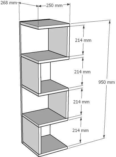 Raft librash Hanah Home, Alin, ngjyrë lisi safir Raft librash Hanah Home, Alin, ngjyrë lisi safir
