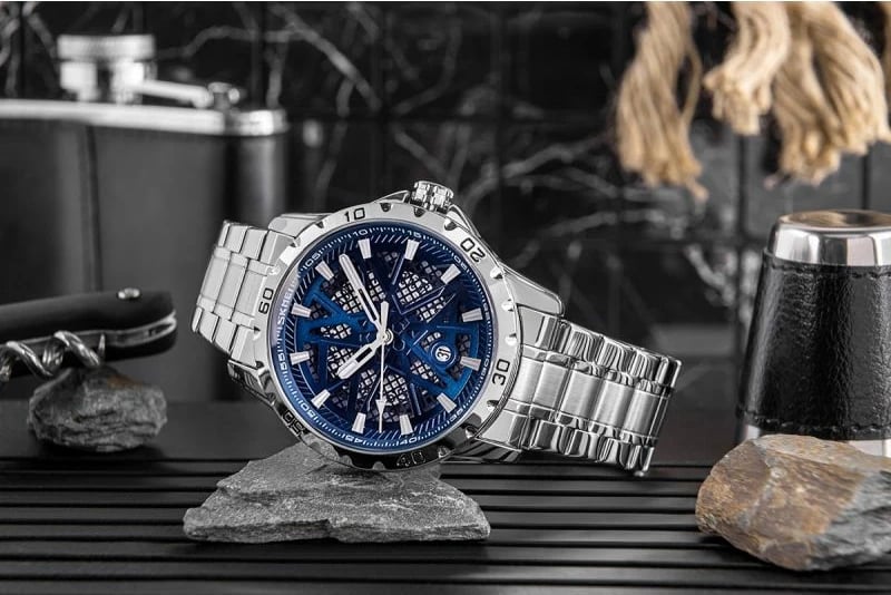 Orë dore për meshkuj Skmei, e zezë