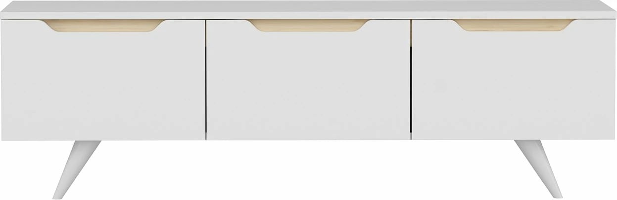 Komodë TV Hanah Home, Prag, e bardhë dhe lis