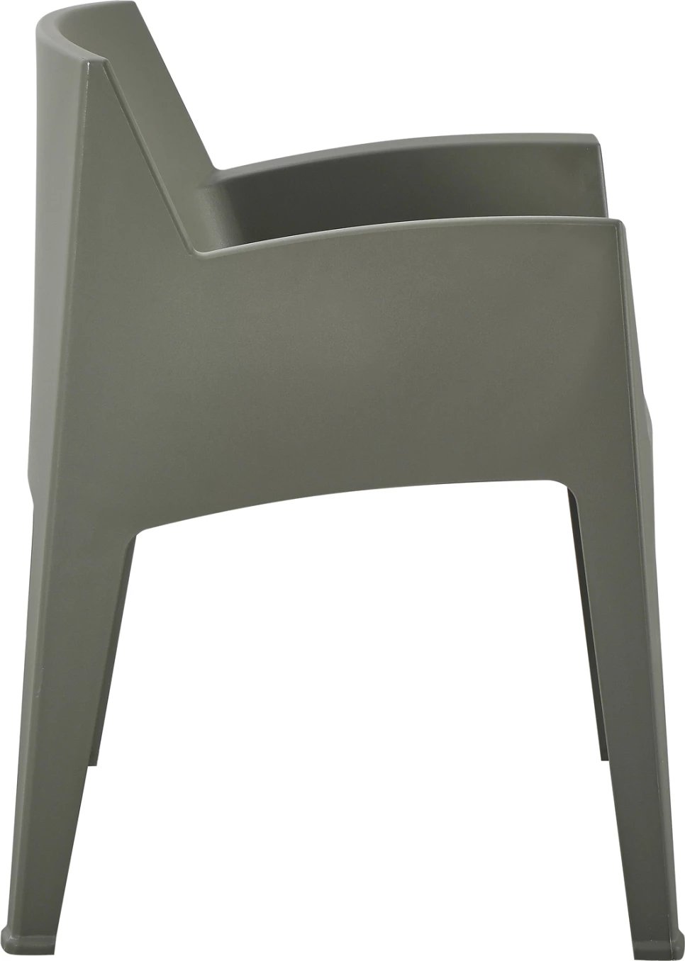 Karrige me krahë polipropileni SLEEK, ngjyrë ulliri e errët, FH6370.05, 57x56x82.5cm