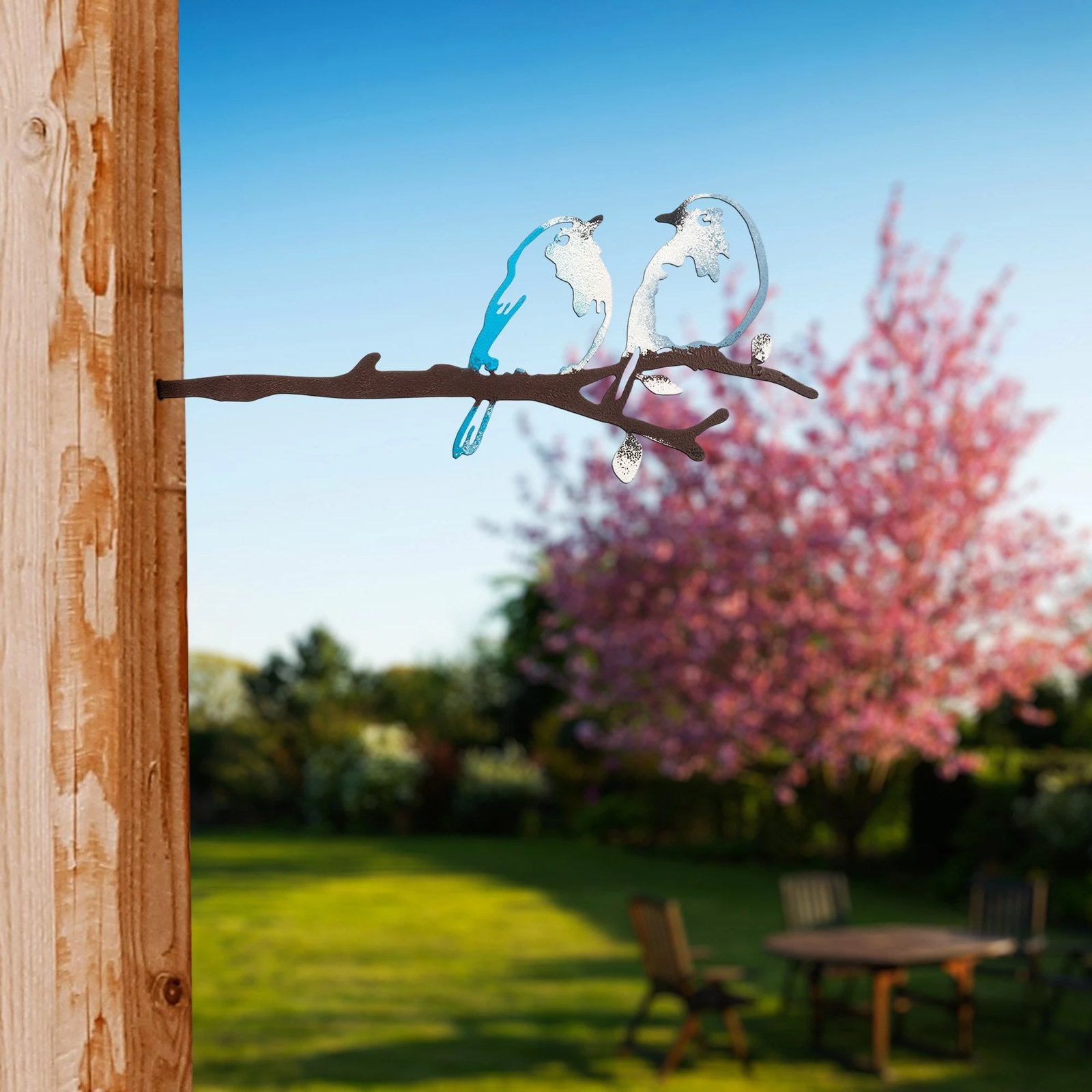 Objekt dekorativ për kopsht, dizajn Aberto, zogj në degë, 26