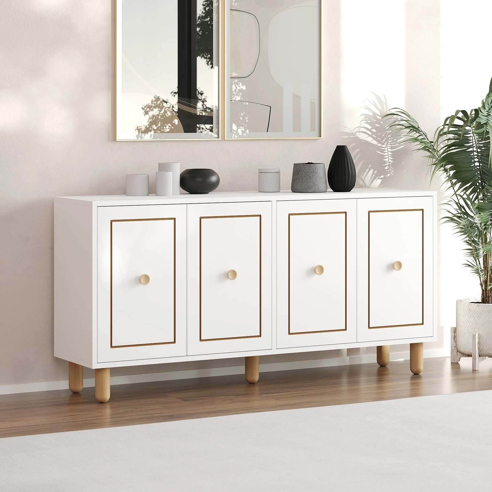 Konsolë Skye Decor, Urban, e bardhë