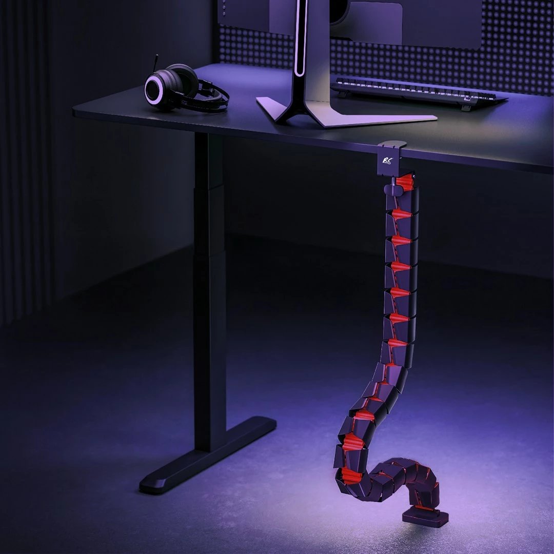 Organizues kabllosh për tavolinë nano RS RS125, 1345mm, zi e kuqe Organizues kabllosh për tavolinë nano RS RS125, 1345mm, zi e kuqe