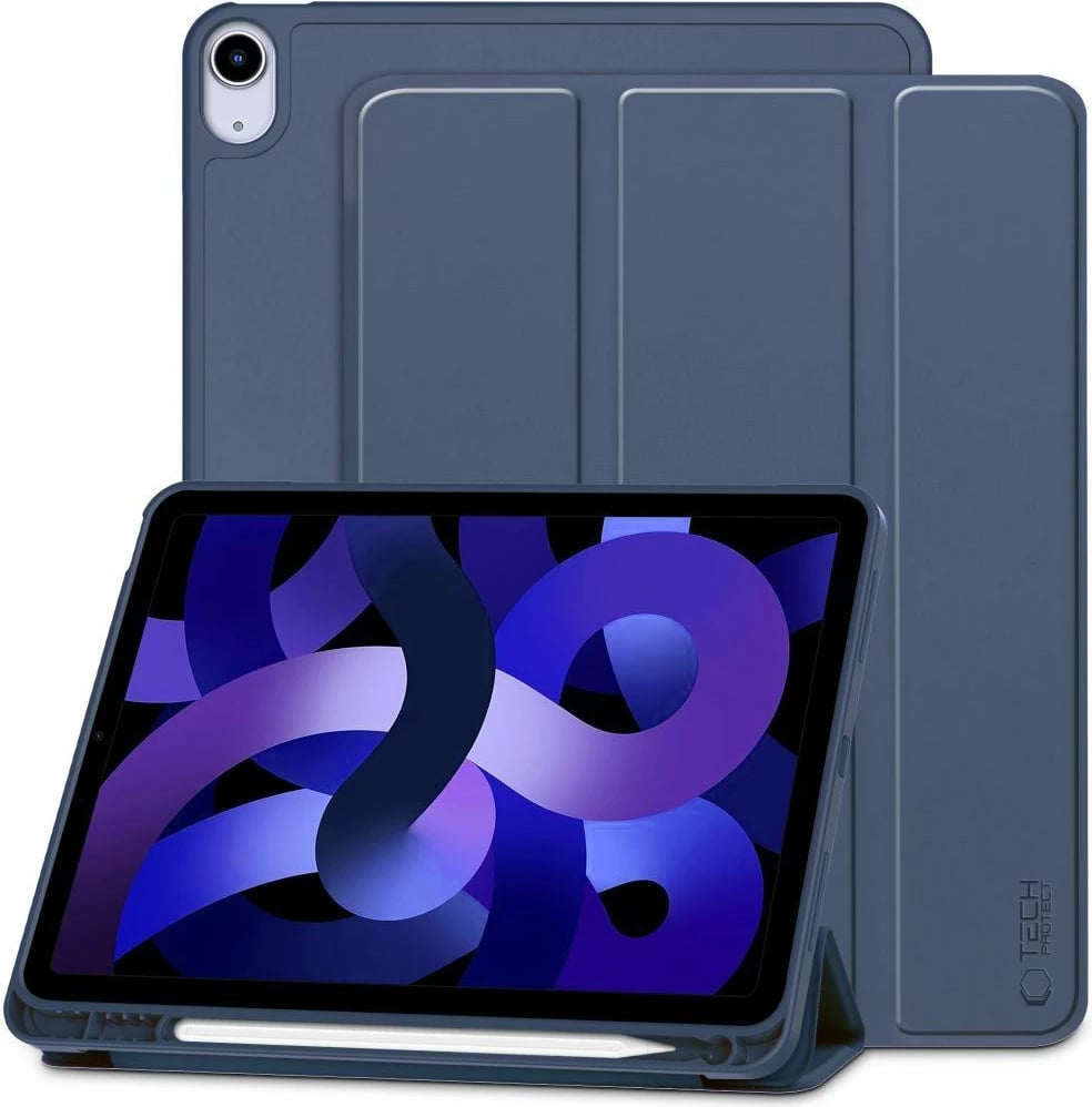 Mbështjellës tablet Tech-Protect SC Pen Case për iPad Air 10.9"/11", silikon, Navy Blue