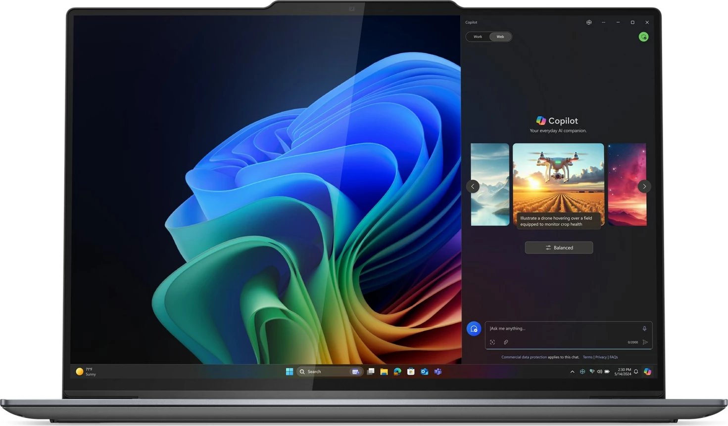 Laptop Lenovo ThinkPad X9-14 Gen 1 Copilot+ PC, 14", Intel Core Ultra 7 258V, 32 GB RAM, 1 TB SSD, Gri