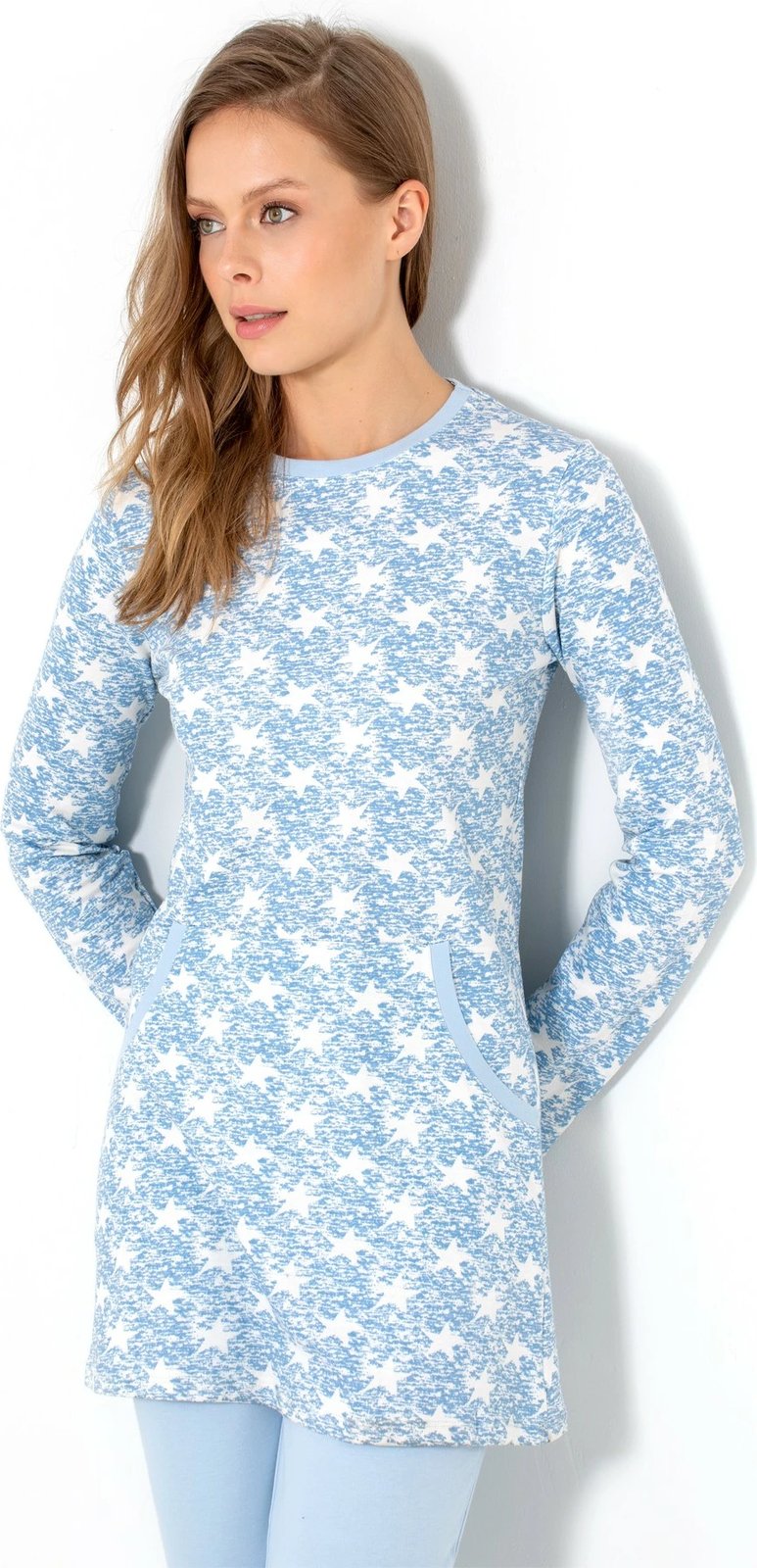 Pizhama grash Jumeon, ngjyrë kaltër e çelët, 002-000518, set