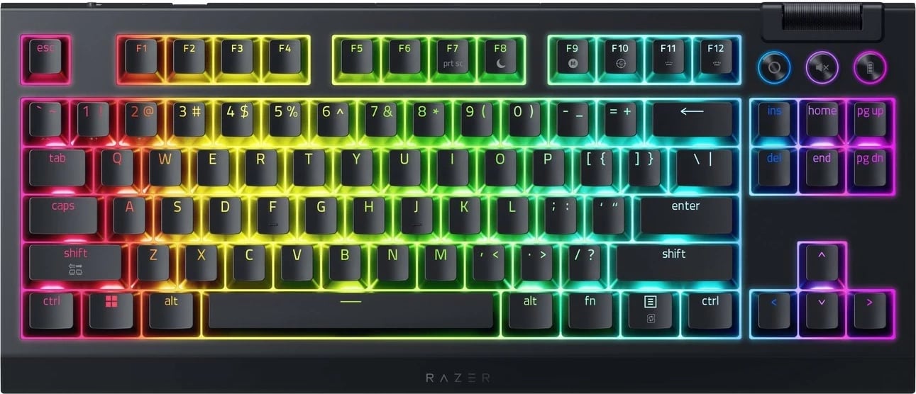 Tastierë mekanike Razer BlackWidow V4 Tenkeyless HyperSpeed, RGB, wireless/wired, US, e zezë
