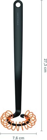 Rrahëse spirale Fiskars Functional Form 1014438, 27.3 cm, Plastikë/Silikon, Zezë/Portokalli Rrahëse spirale Fiskars Functional Form 1014438, 27.3 cm, Plastikë/Silikon, Zezë/Portokalli