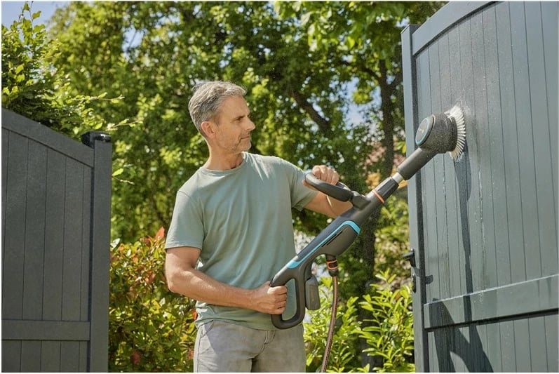 Pastrues me bateri Gardena 14840-55, Jeshil, Gri, Portokalli