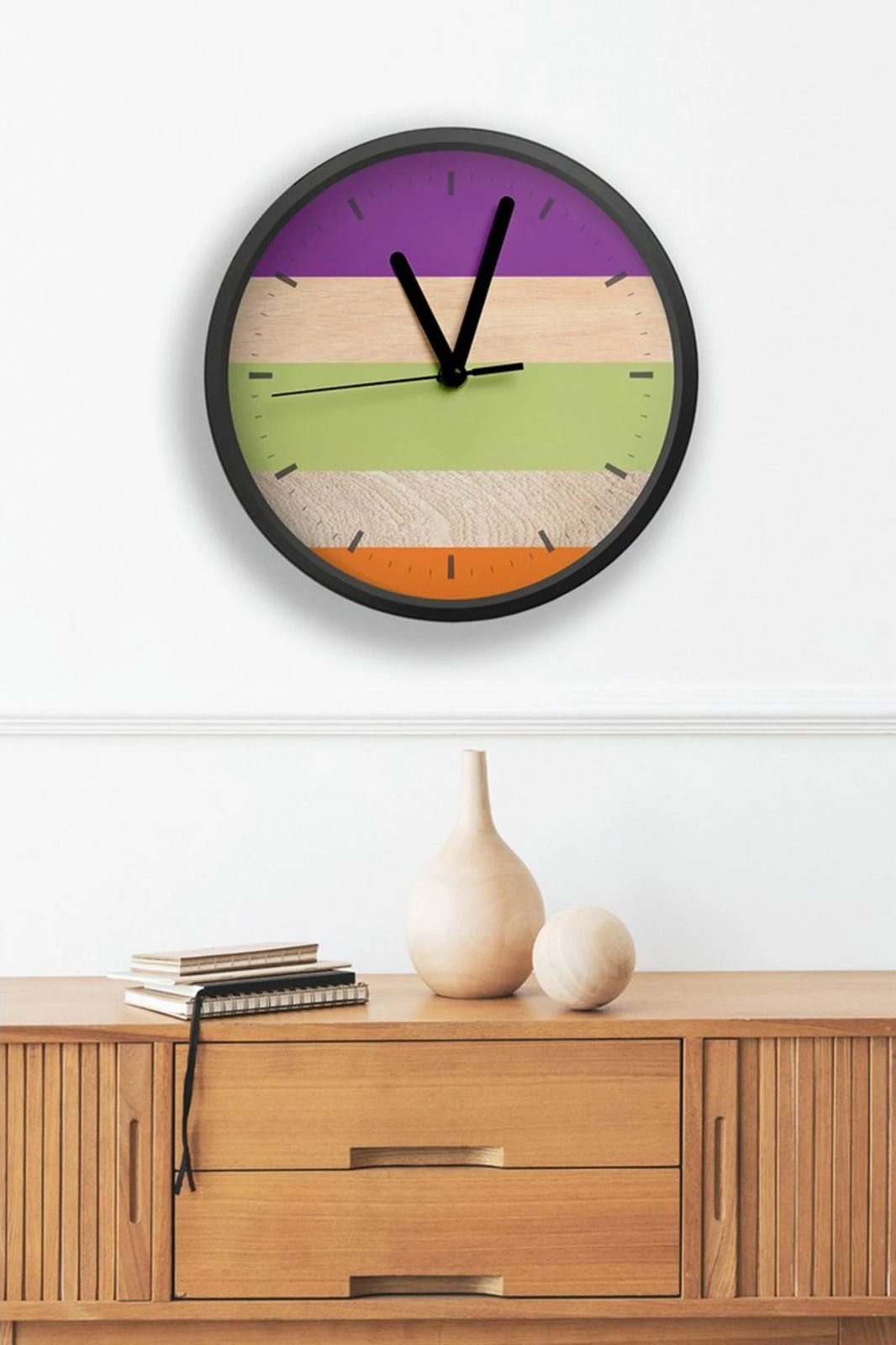 Orë dekorative MDF, shumëngjyrëshe, Wallity, Artavessa3Dclock5