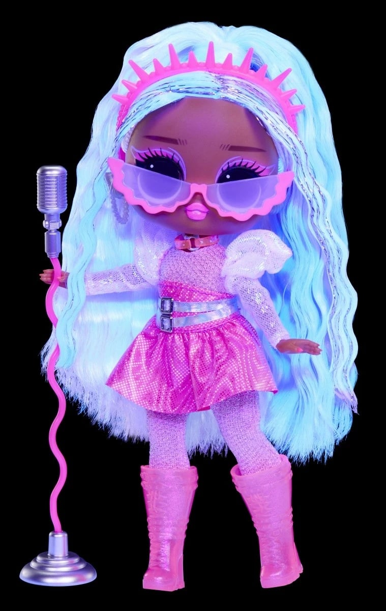 Kukull L.O.L. Surprise Tweens Neon Pop Stars Kitty K me aksesorë, Rozë/Vjollcë