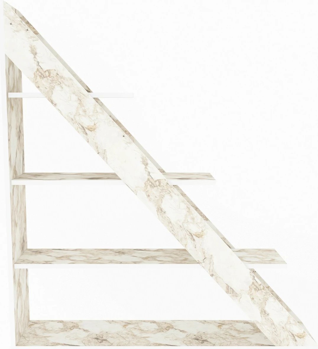 Raft librash Pisagor, Skye Decor, ngjyrë e bardhë