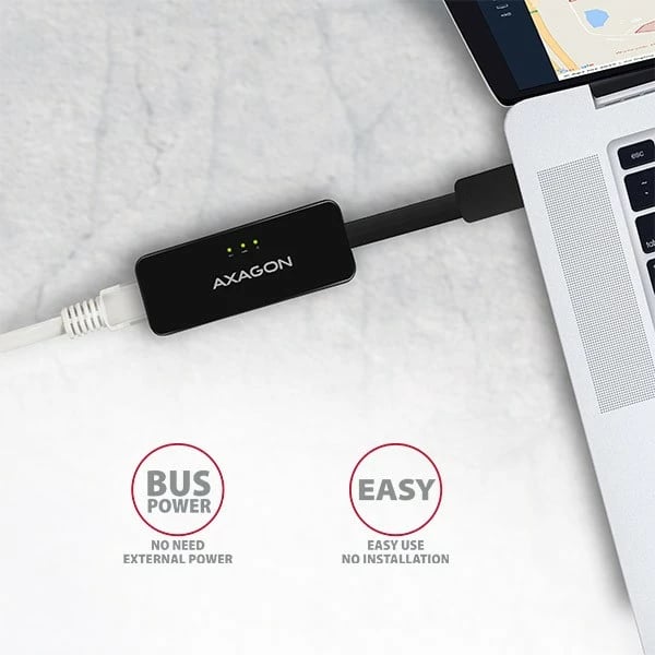 Adapter rrjeti AXAGON ADE-XR, USB 2.0 në Ethernet, i zi