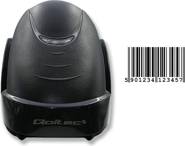 Skaner lazer Qoltec 50876, 1D, USB, i zi