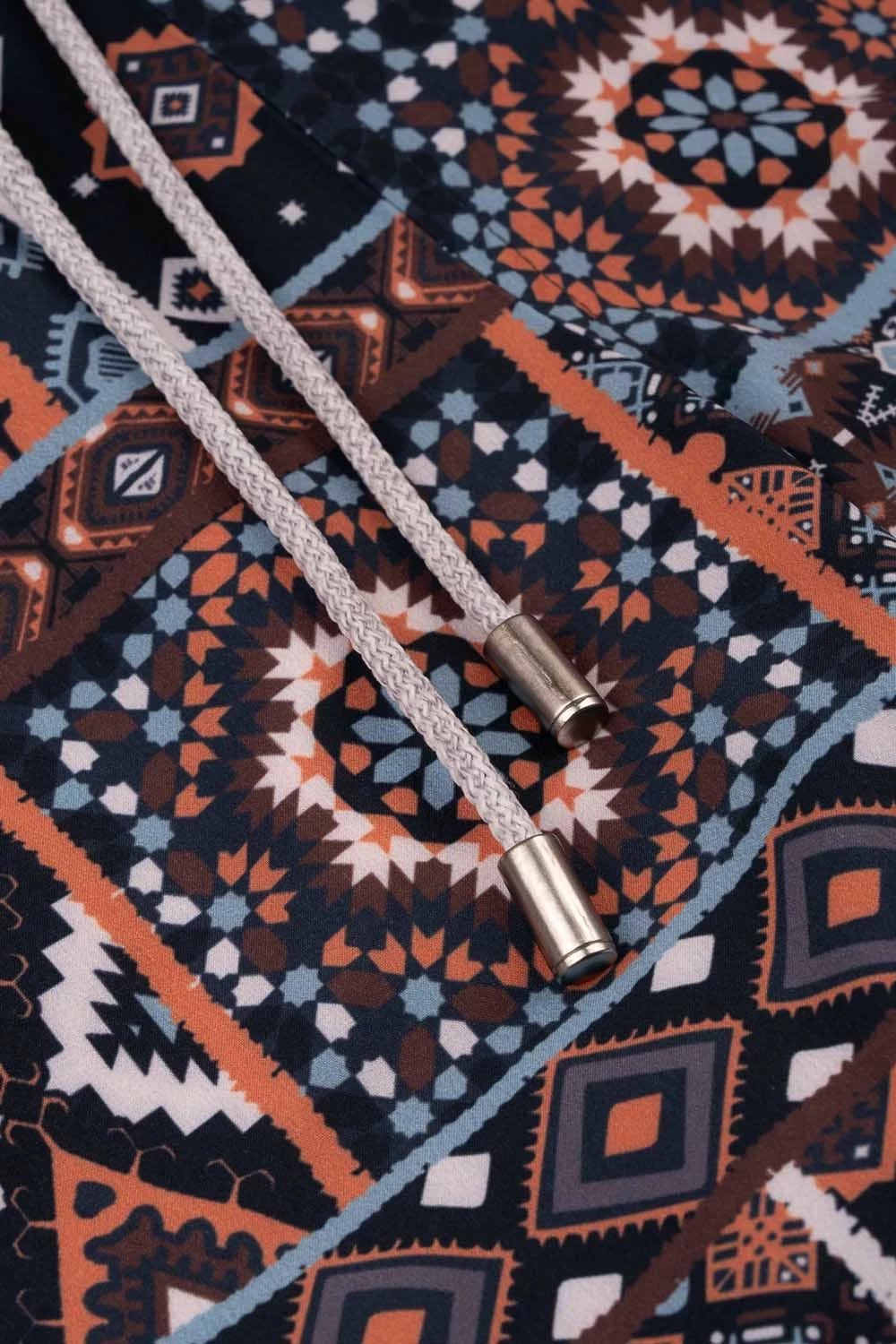 Pantallona të shkurtra për not, dizajn etnik, ngjyrë tan, Jumeon