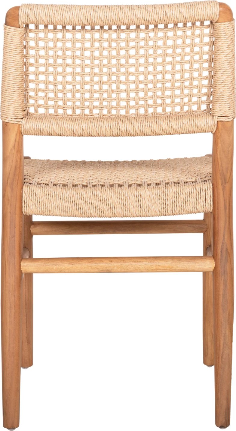 Karrige për ngrënie ROSCO FH6133 dru tik ngjyrë natyrale-VIRO litar ngjyrë bezhë 46x55x79H cm