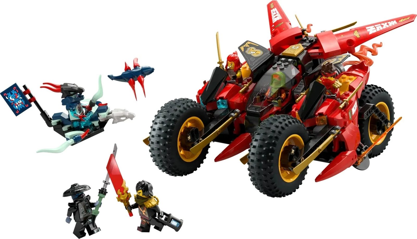 Set LEGO NINJAGO Ninja Combat Vehicle 71844 me 6 minifigura, 561 pjesë