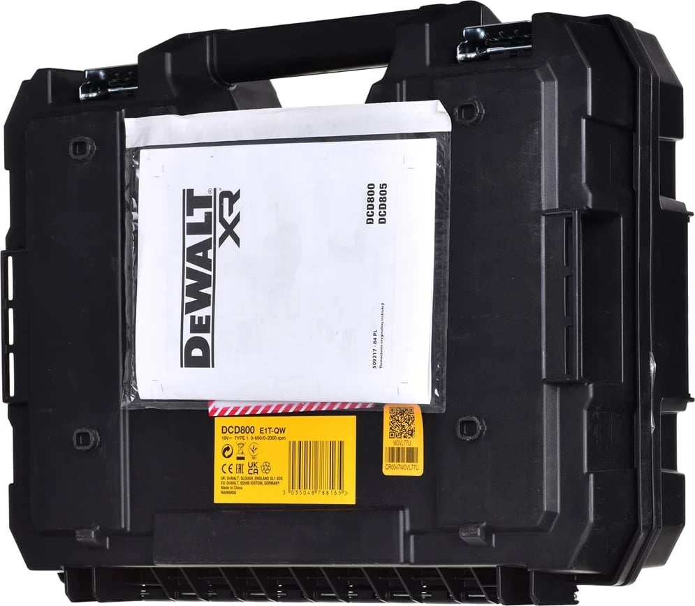 Makineri DeWalt DCD800E1T, 18V XR, 1x1.7AH, Verdhë