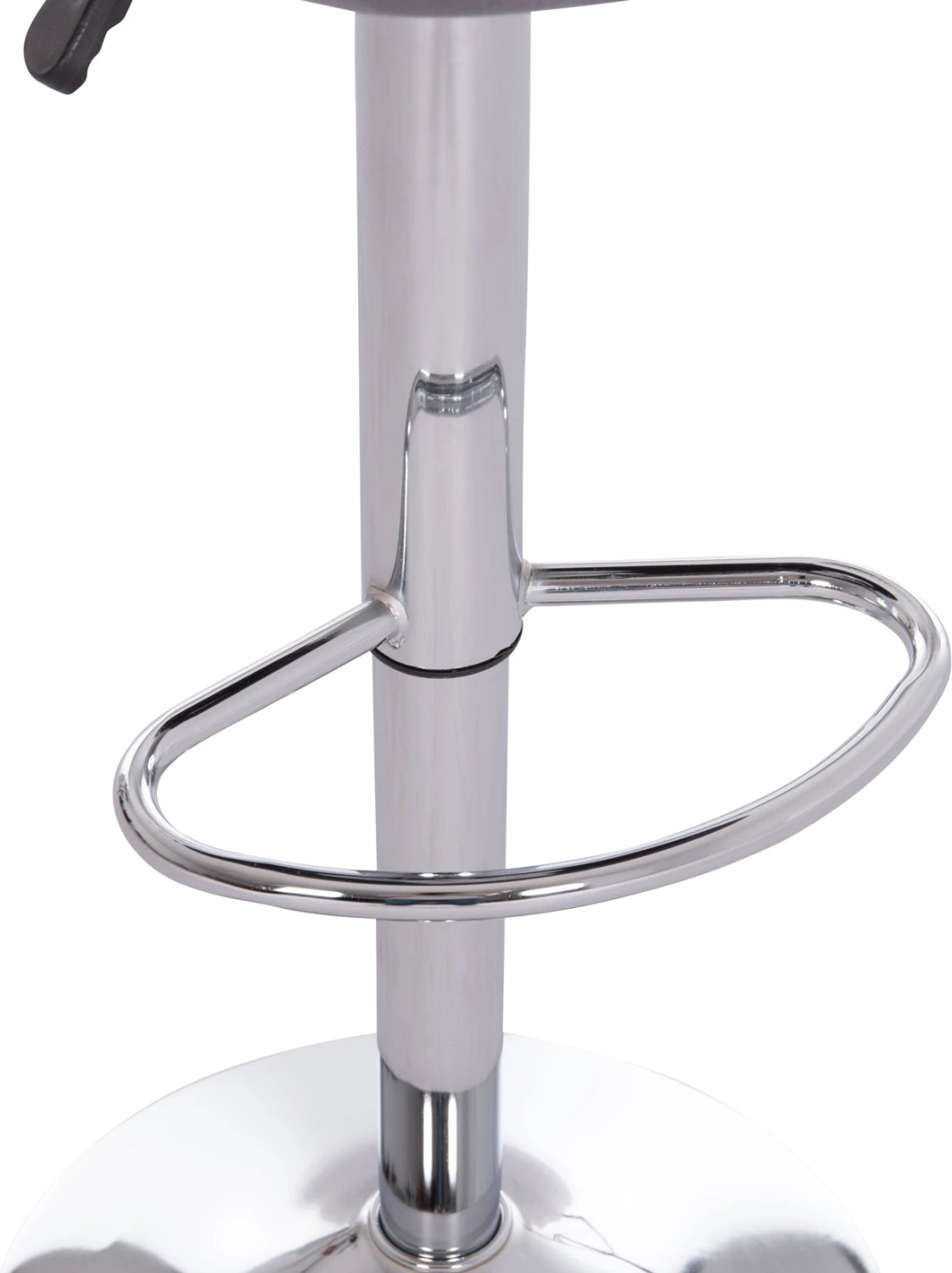 Karrige për bar ROSE, bazë e kromuar, sustë, kadife gri, 48x45x105cm, set prej 2 copë