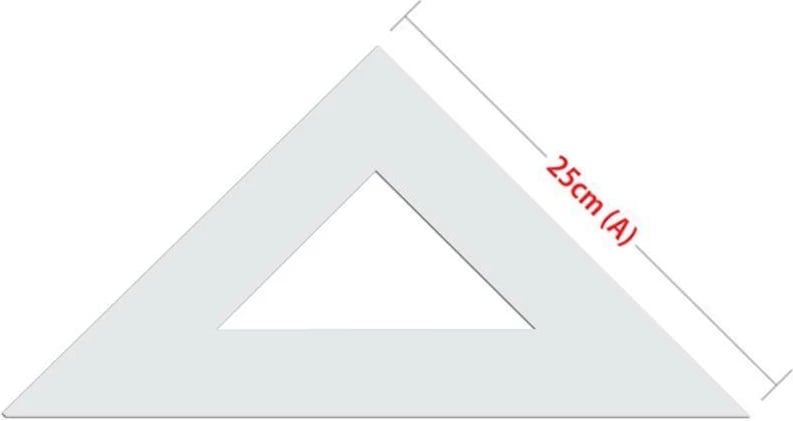 Trekëndësh akrilik Isomars 45 gradë, 25cm