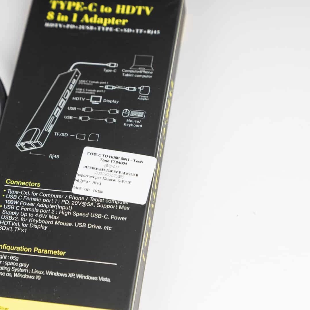 TYPE-C TO HDMI 8IN1 - Tech Time TT24004