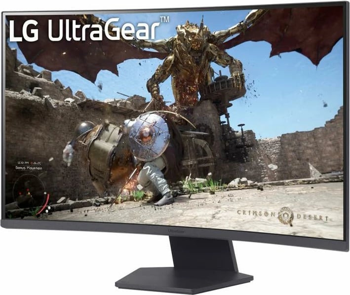 Monitor gaming LG UltraGear 32GS60QC-B/32GS60QCB 32", QHD 2560×1440, 180Hz, 1ms GtG, i lakuar 1000R, zi