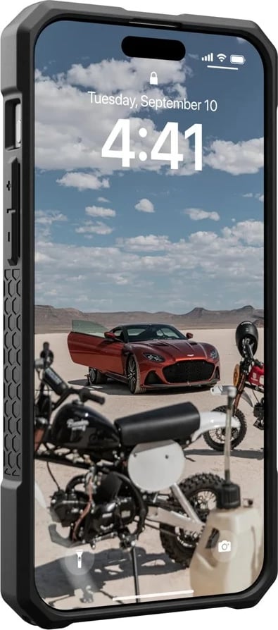 Mbështjellës Urban Armor Gear 114222114242 për celular, për Apple, karbon, 6.7 inç, i zi