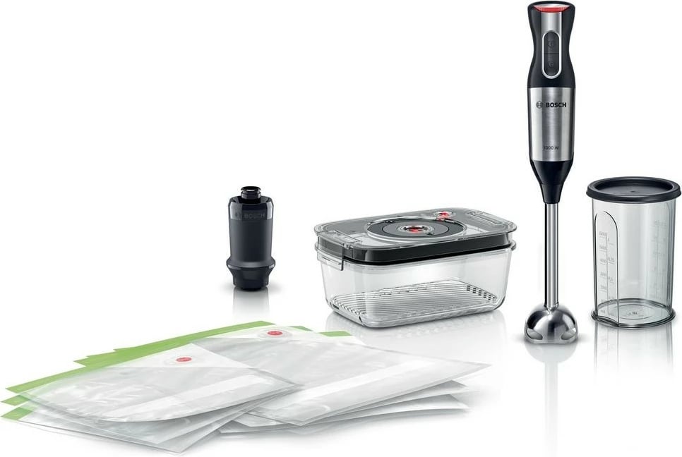 Blender Bosch MSM6S20B, 0.6 L, 1000 W, i zi, argjendtë