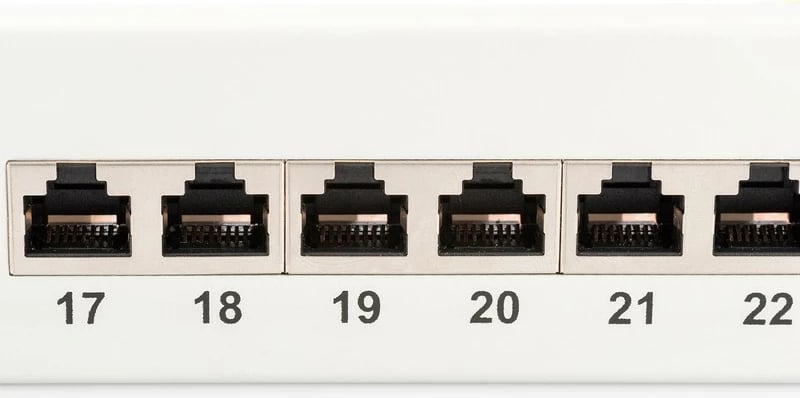 Patch panel Digitus DN-91624S, 24 porta, CAT 6, 19", Gri