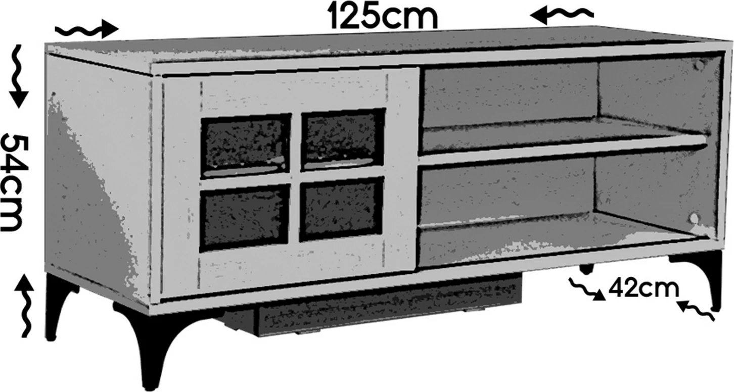 Komodë televizori Hanah Home, Revival 125, ngjyrë lisi