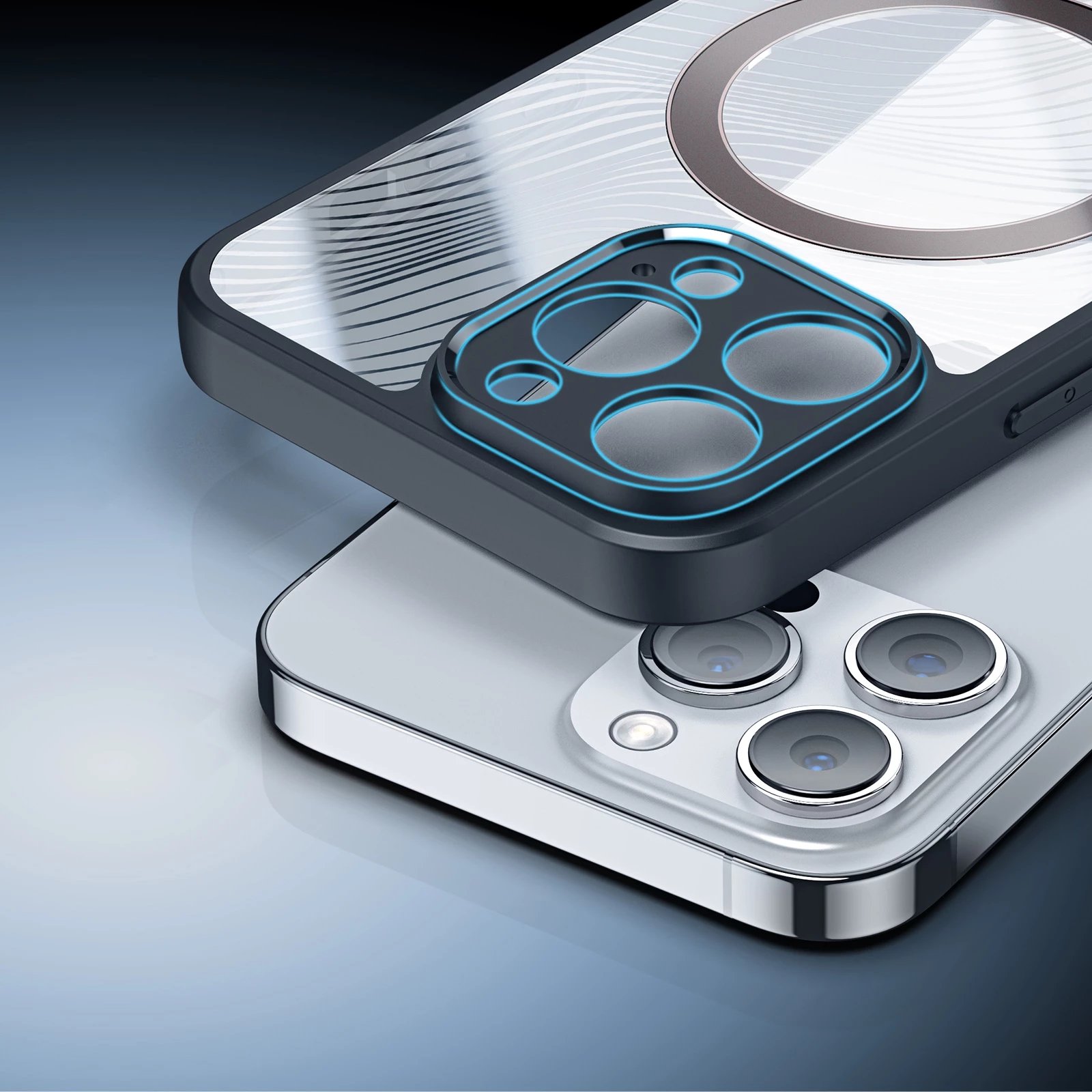 Mbështjellës i blinduar Dux Ducis Aimo Mag për iPhone 14 Pro, MagSafe, zi
