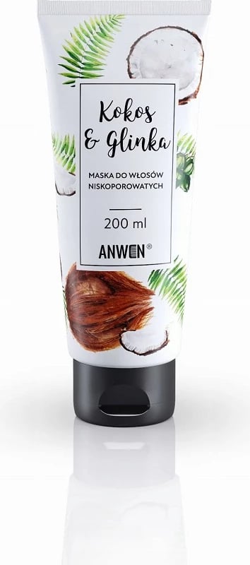 Maskë për flokë për femra Anwen Low Porosity Hair Mask Coconut and Clay 200ml