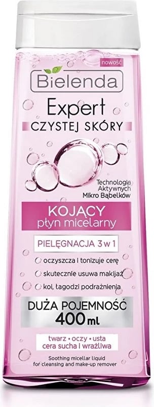 Ujë micelar për femra Bielenda Expert Clear Skin Soothing Micellar Water 3-in-1, 400ml
