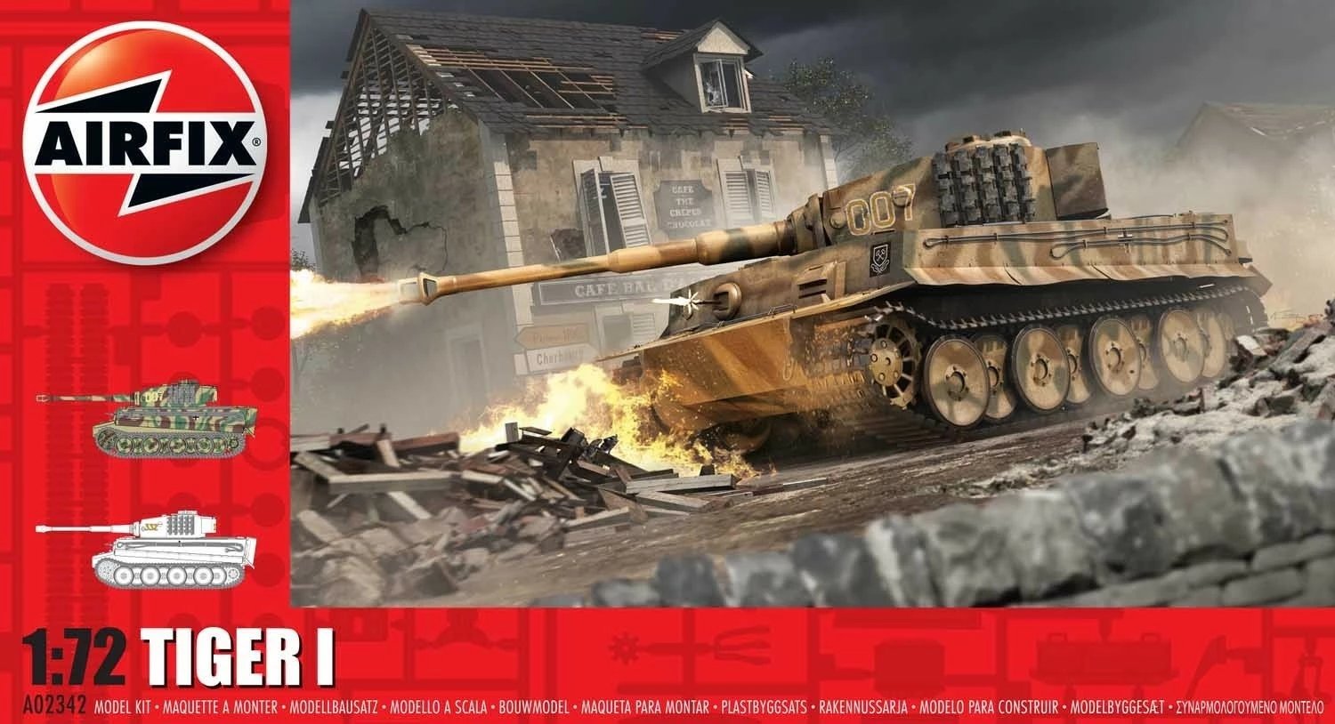 Model plastik për montim Airfix Tiger 1, 1:72, 84 pjesë