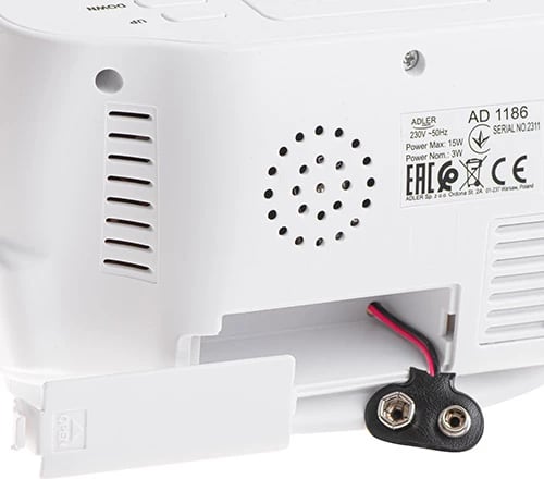 orë alarmi LED Adler AD 1186, temperaturë dhe lagështi, datë, rregullim ndriçimi, e bardhë orë alarmi LED Adler AD 1186, temperaturë dhe lagështi, datë, rregullim ndriçimi, e bardhë