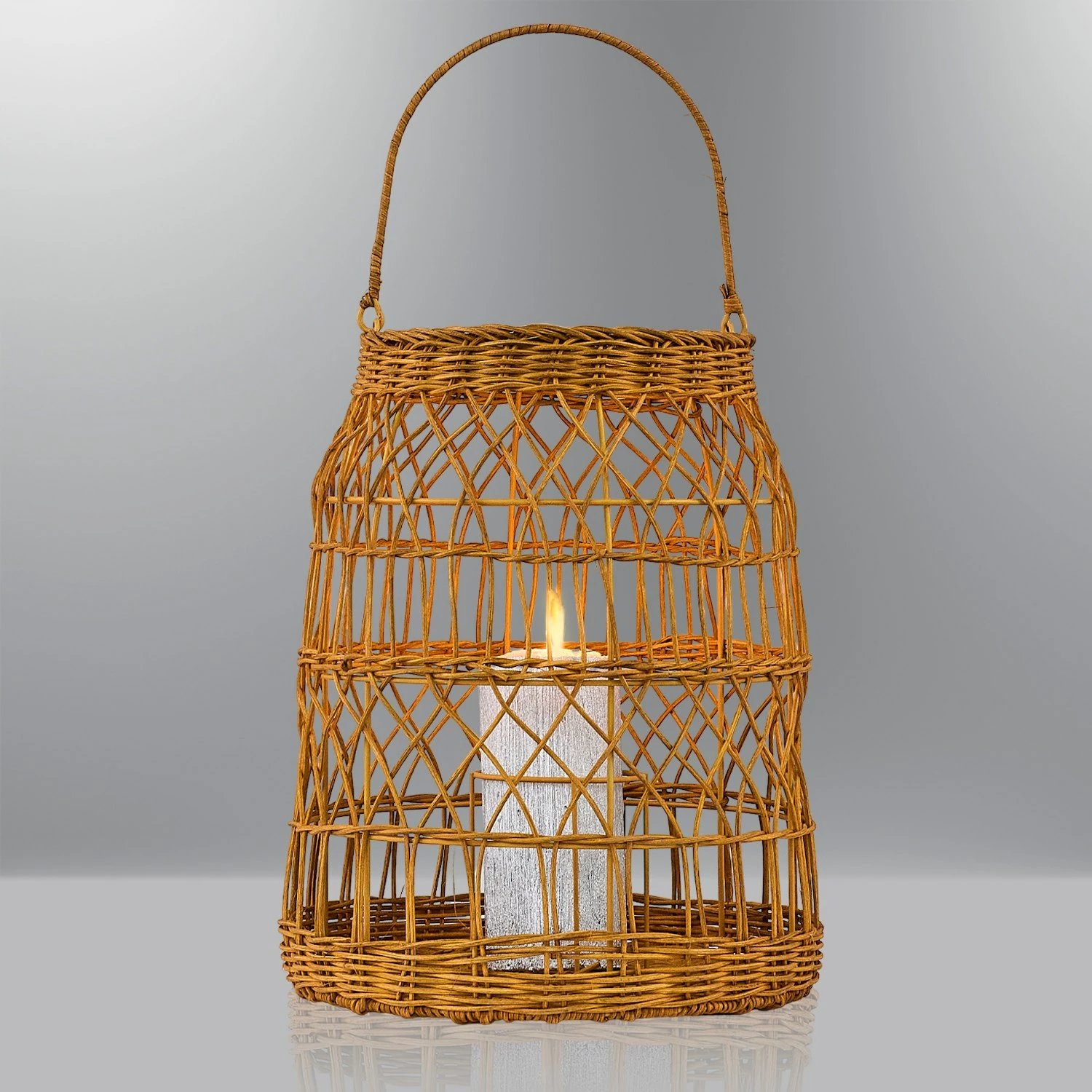 Qiri mbajtës bambuje, ngjyrë lisi, Opviq 1024-2 Qiri mbajtës bambuje, ngjyrë lisi, Opviq 1024-2