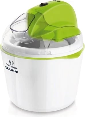 Makina për akullore Taurus Tasty'n'cream 1.5 L, 12 W, e bardhë dhe e gjelbër