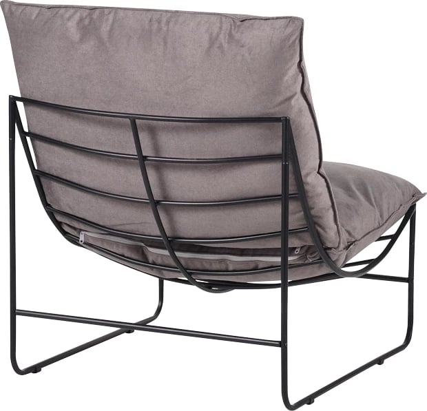 Karrige Chopie, ngjyrë gri, këmbë të zeza, 77x90x83cm