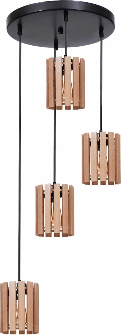 Llambë tavani Opviq, ngjyrë lisi dhe e zezë, 9075-4